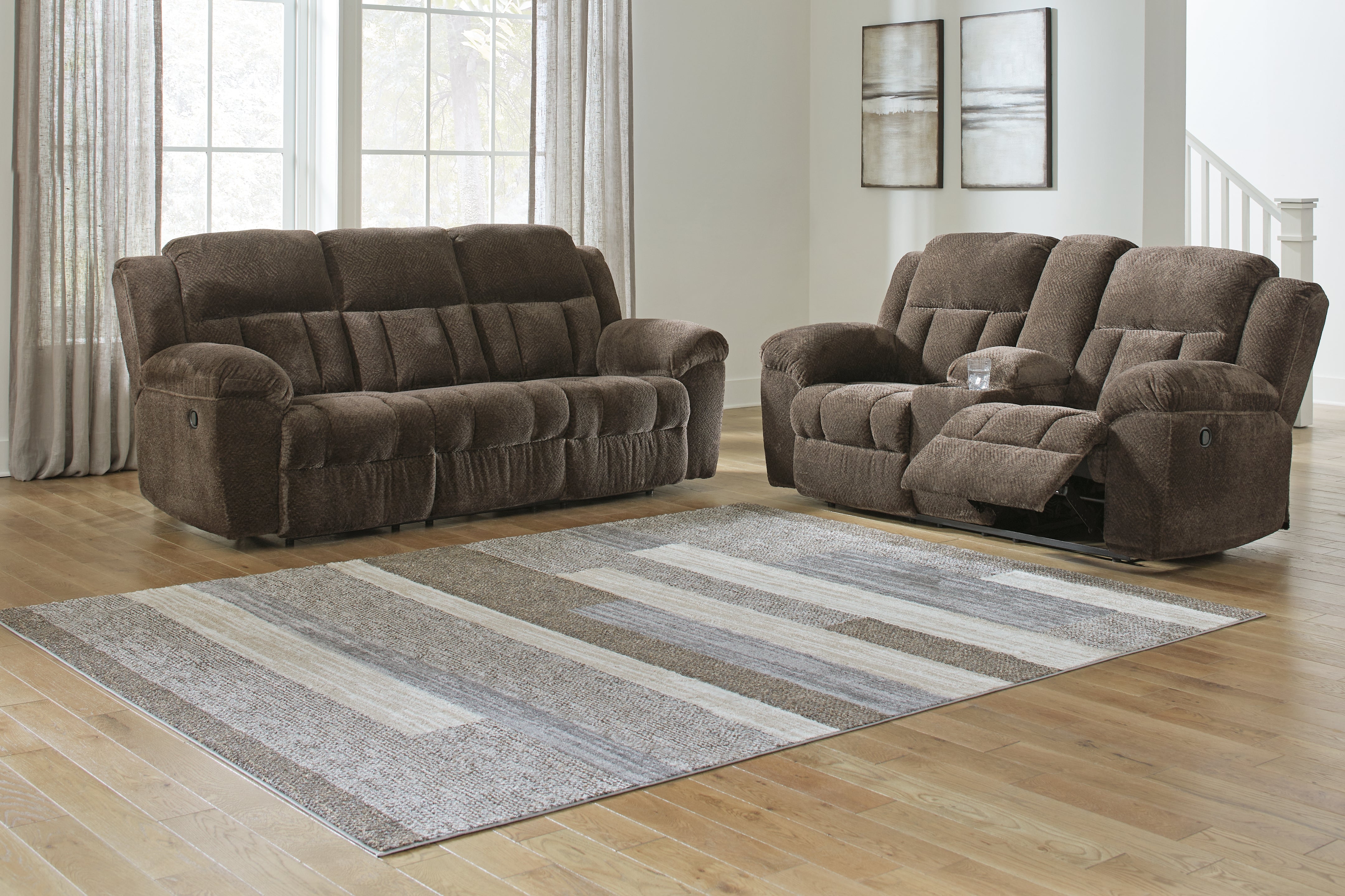 Hoover Furniture Outlet - Ashley Furniture - Frohn Reclining Sofa and Loveseat - Reclining Sofa and Loveseat - 37407U1