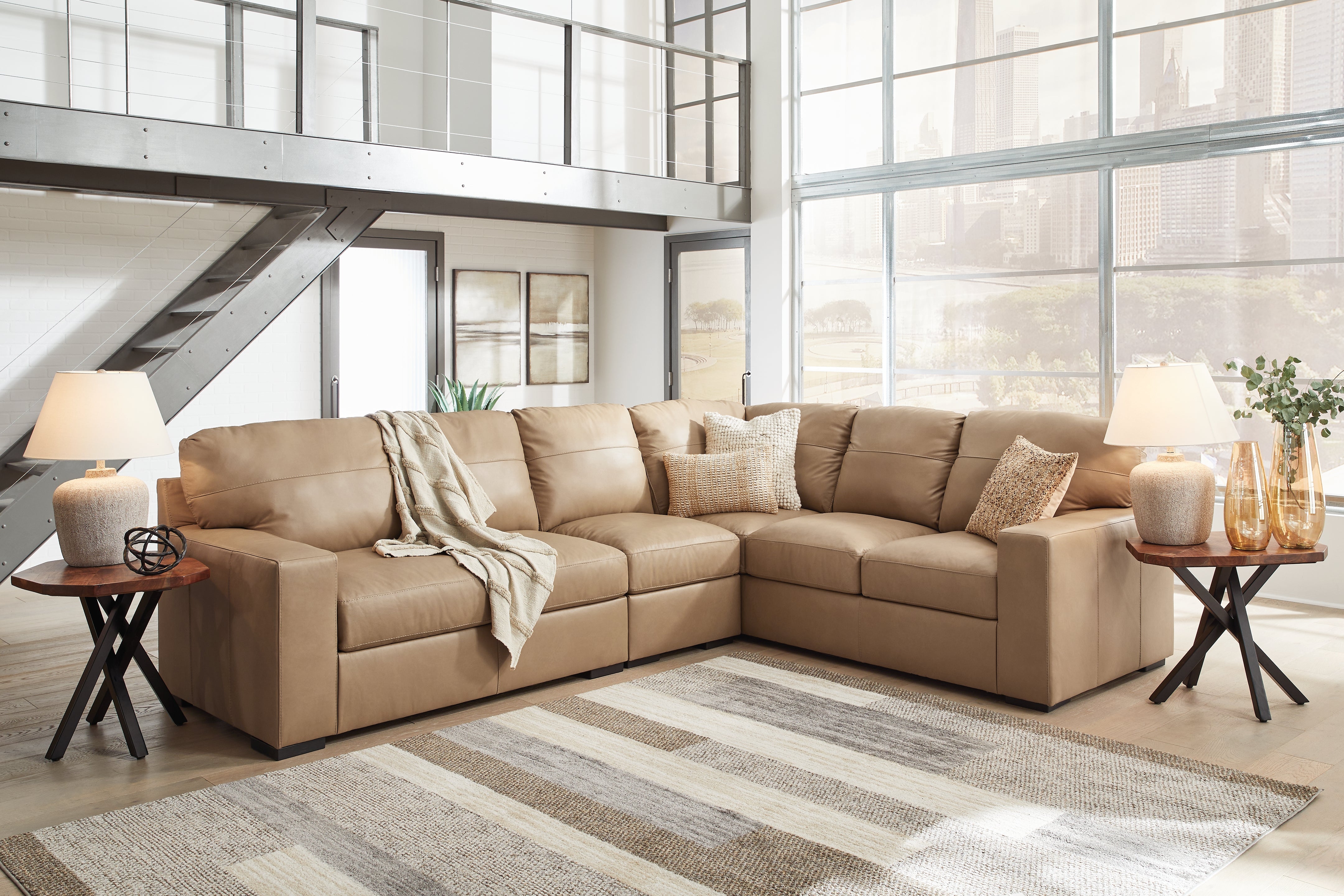 Hoover Furniture Outlet - Ashley Furniture - Bandon 3-Piece Sectional - RAF 3-Piece Sectional - 38006S4