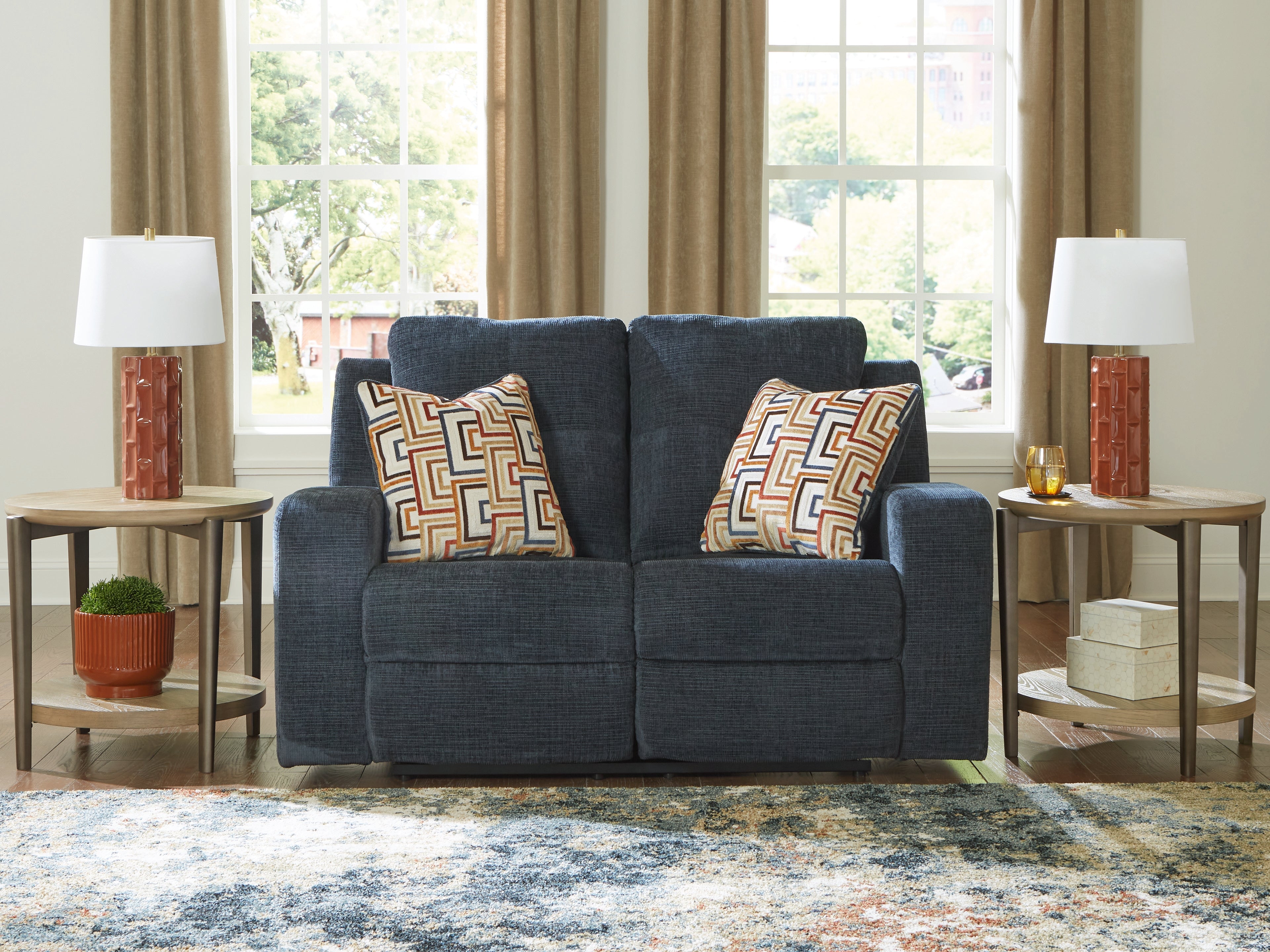 Hoover Furniture Outlet - Ashley Furniture - Danum Reclining Loveseat - Reclining Loveseat / Ink - 3880686