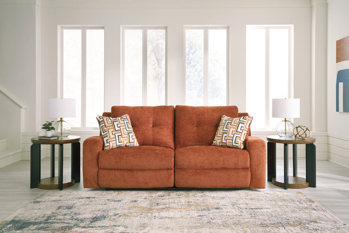 Hoover Furniture Outlet - Ashley Furniture - Danum Reclining Sofa - 2 Seat Reclining Sofa / Spice - 3880781