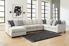 Hoover Furniture Outlet - Ashley Furniture - Huntsworth 5-Piece Sectional with Chaise - RAF 5-Piece Sectional with Chaise / Dove Gray - 39702S5