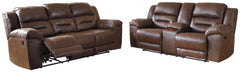 Hoover Furniture Outlet - Ashley Furniture - Stoneland Reclining Sofa and Loveseat - Reclining Sofa and Loveseat - 39904U1