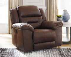 Hoover Furniture Outlet - Ashley Furniture - Stoneland Power Recliner - Power Rocker Recliner / Chocolate - 3990498