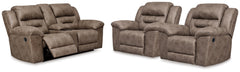 Hoover Furniture Outlet - Ashley Furniture - Stoneland Reclining Loveseat and 2 Recliners - Reclining Loveseat and 2 Recliners - 39905U13