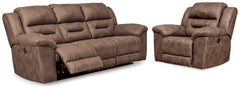 Hoover Furniture Outlet - Ashley Furniture - Stoneland Power Reclining Sofa and Power Recliner - Power Reclining Sofa and Power Recliner - 39905U10