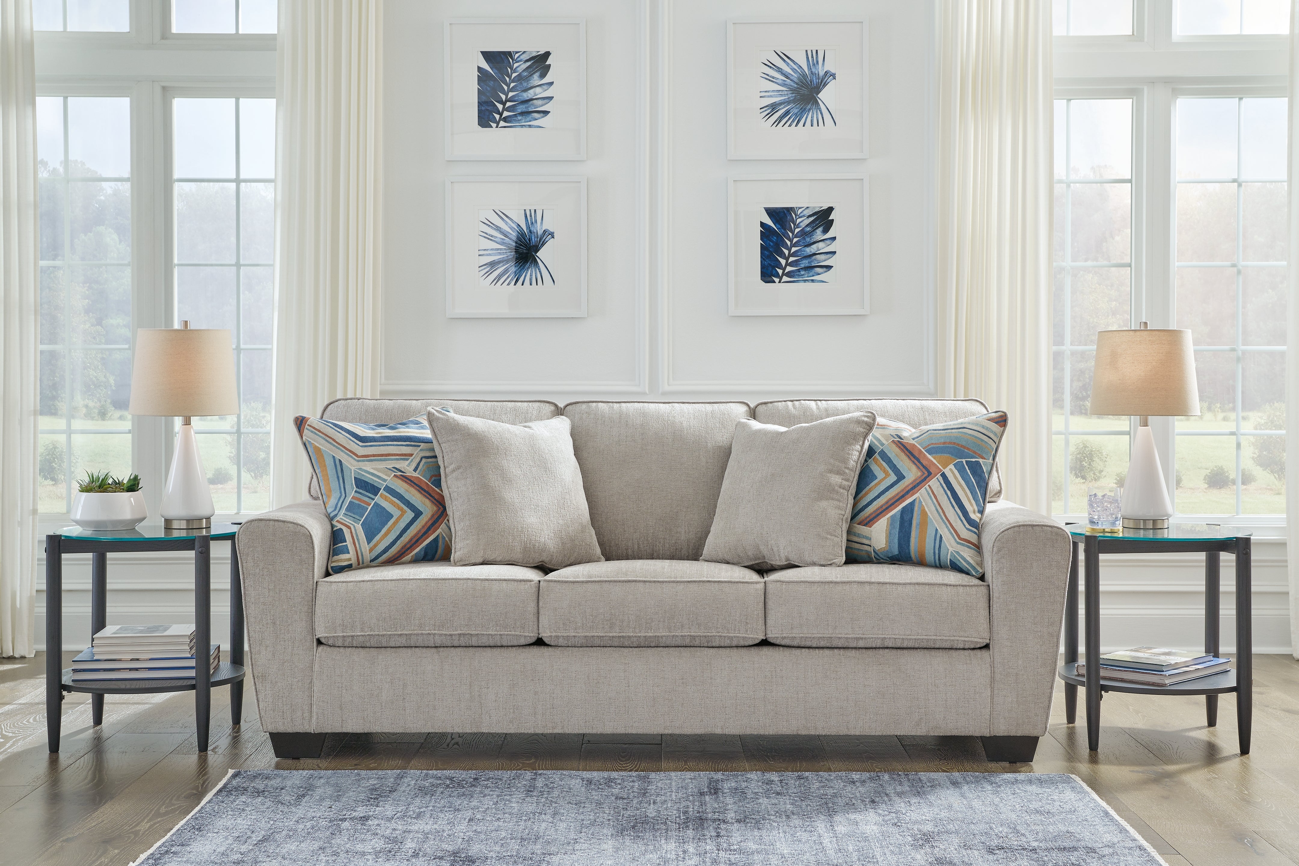 Hoover Furniture Outlet - Ashley Furniture - Cashton Sofa - Sofa / Ice - 4060638