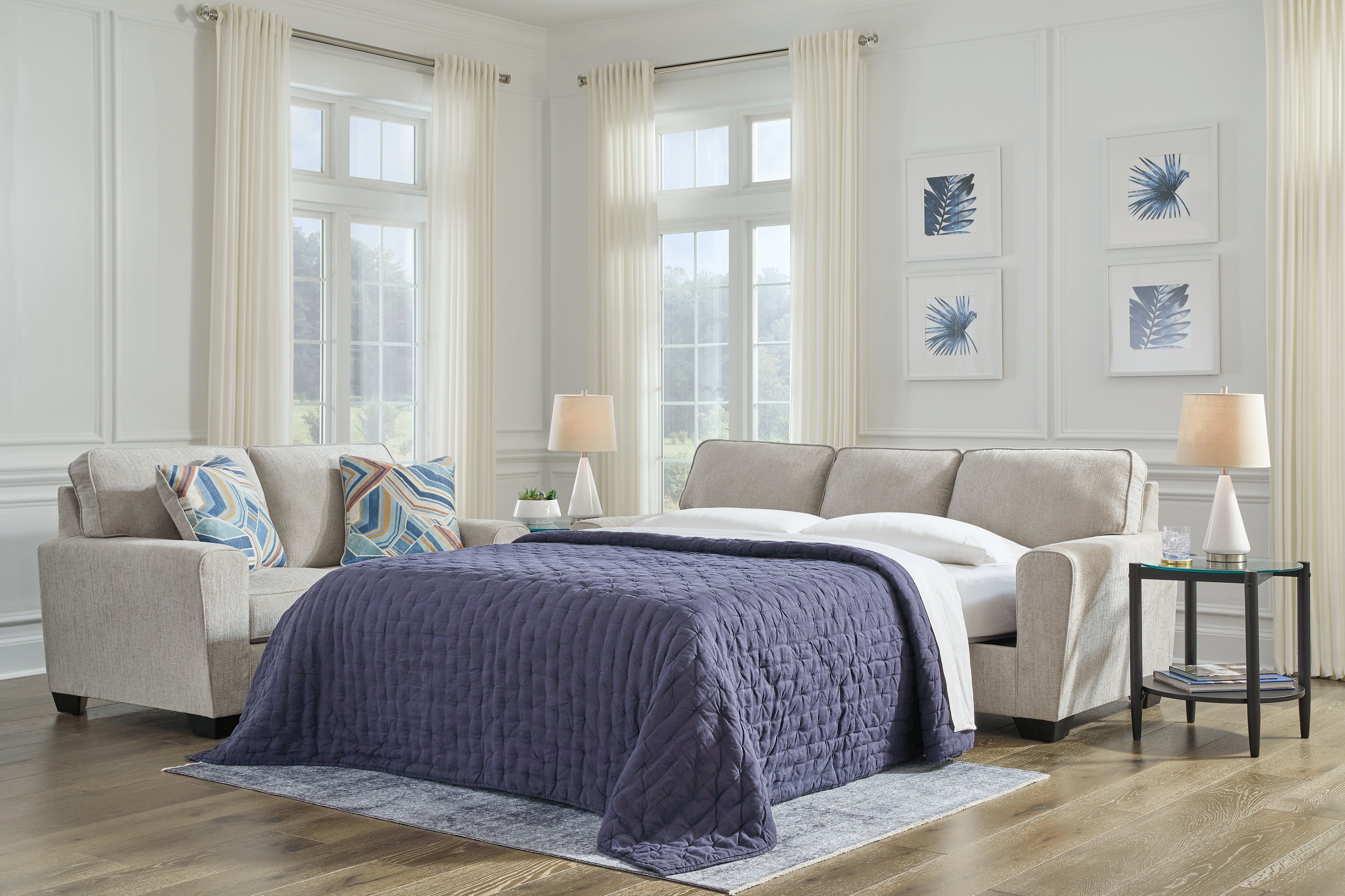 Hoover Furniture Outlet - Ashley Furniture - Cashton Queen Sofa Sleeper - Queen Sofa Sleeper / Ice - 4060639