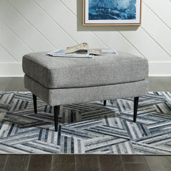 Hoover Furniture Outlet - Ashley Furniture - Hazela Ottoman - Ottoman / Charcoal - 4110214