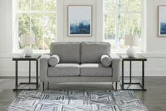 Hoover Furniture Outlet - Ashley Furniture - Hazela Loveseat - Loveseat / Charcoal - 4110235