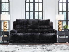 Hoover Furniture Outlet - Ashley Furniture - Rhine Falls Power Reclining Sofa with Drop Down Table - REC PWR Sofa w/Drop Down Table - PC4280599