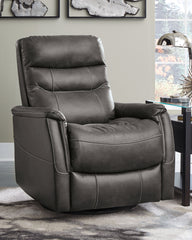 Hoover Furniture Outlet - Ashley Furniture - Riptyme Swivel Glider Recliner - Swivel Glider Recliner / Quarry - 4640261