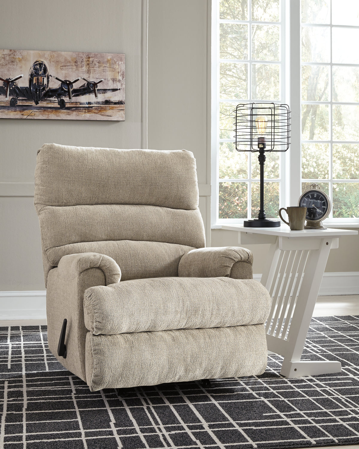 Hoover Furniture Outlet - Ashley Furniture - Man Fort Recliner - Rocker Recliner / Dusk - 4660425