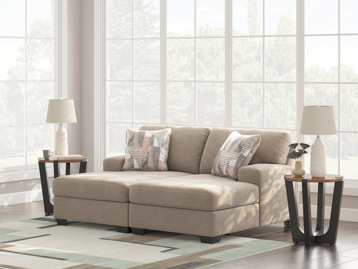 Hoover Furniture Outlet - Ashley Furniture - Newellen 2-Piece Super Chaise - RAF 2-Piece Super Chaise / Hemp - 48404S4