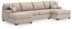 Newellen 3-Piece Sleeper Sectional with Double Chaise