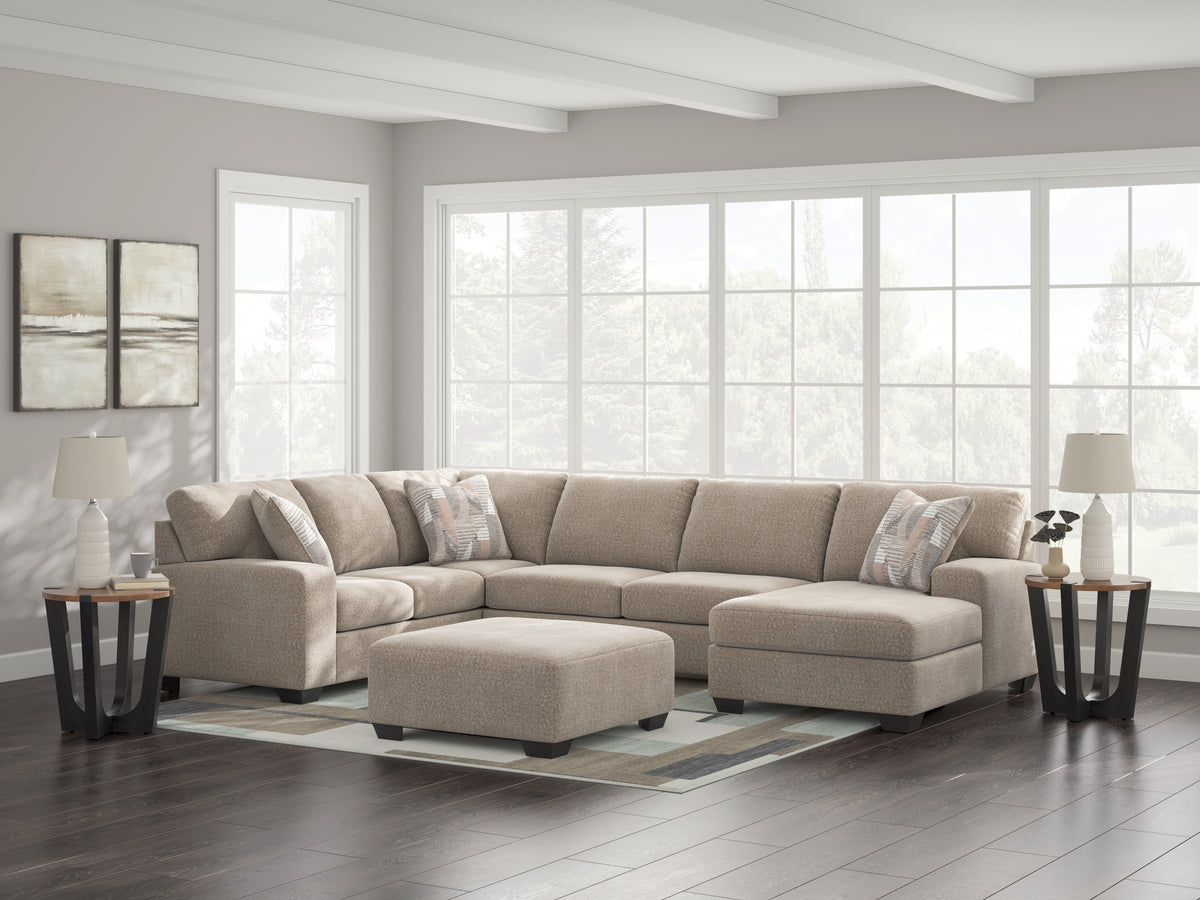 Hoover Furniture Outlet - Ashley Furniture - Newellen 3-Piece Sectional with Chaise - LAF 3-Piece Sectional with Chaise - 48404S2