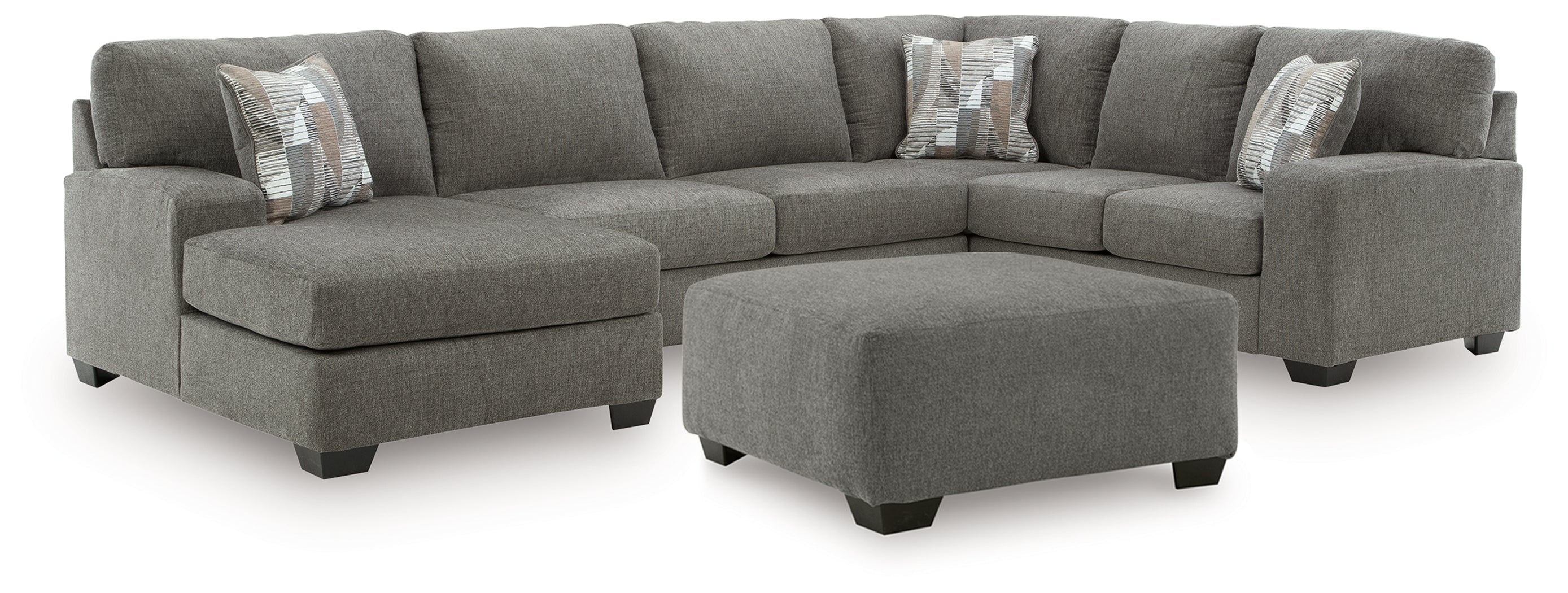 Hoover Furniture Outlet - Ashley Furniture - Clarington 3-Piece Sectional and Oversized Ottoman - 3-Piece Sectional and Oversized Ottoman - PC48405U1
