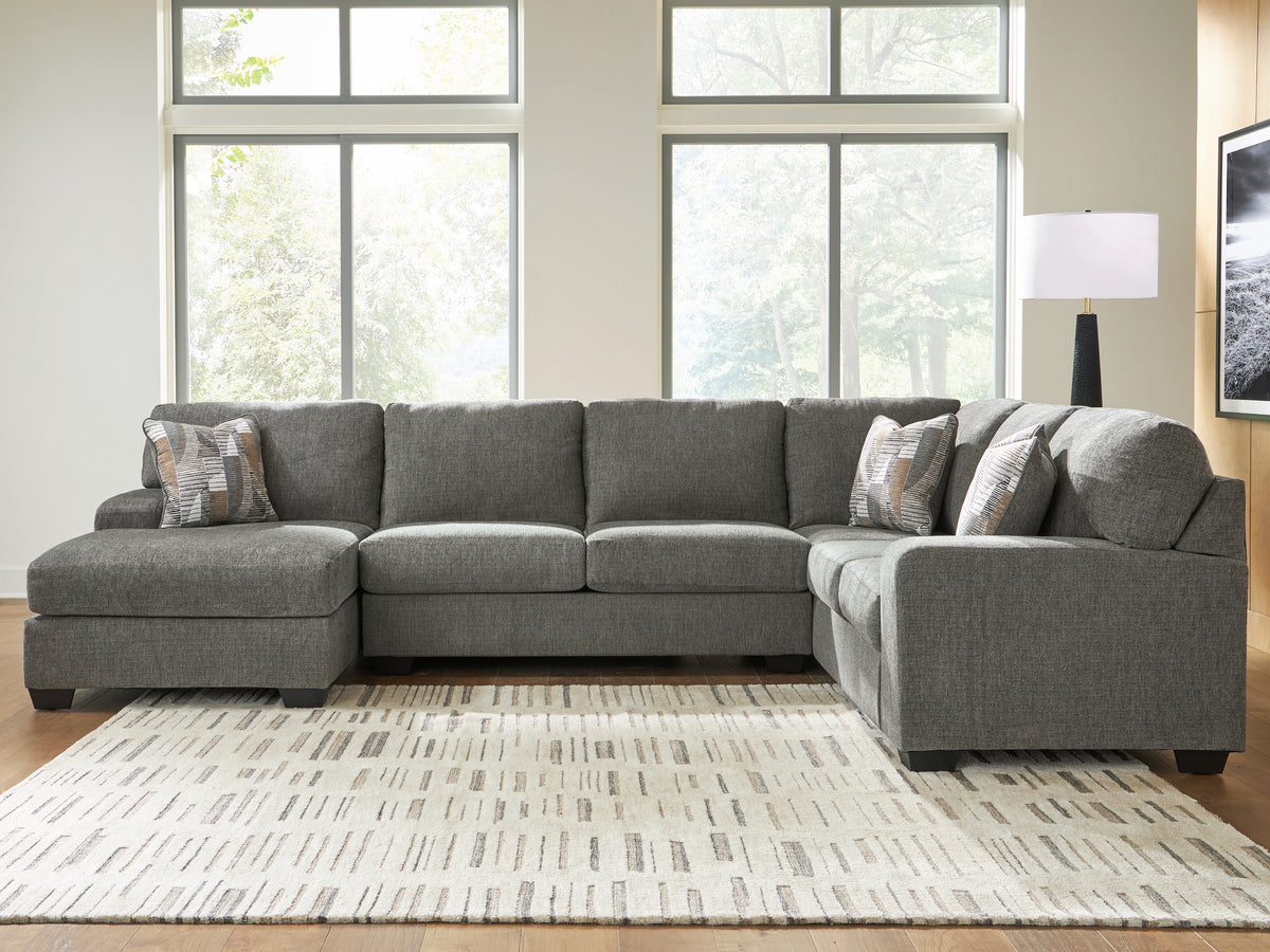 Hoover Furniture Outlet - Ashley Furniture - Clarington 3-Piece Sectional with Chaise - RAF 3-Piece Sectional with Chaise - PC48405S1