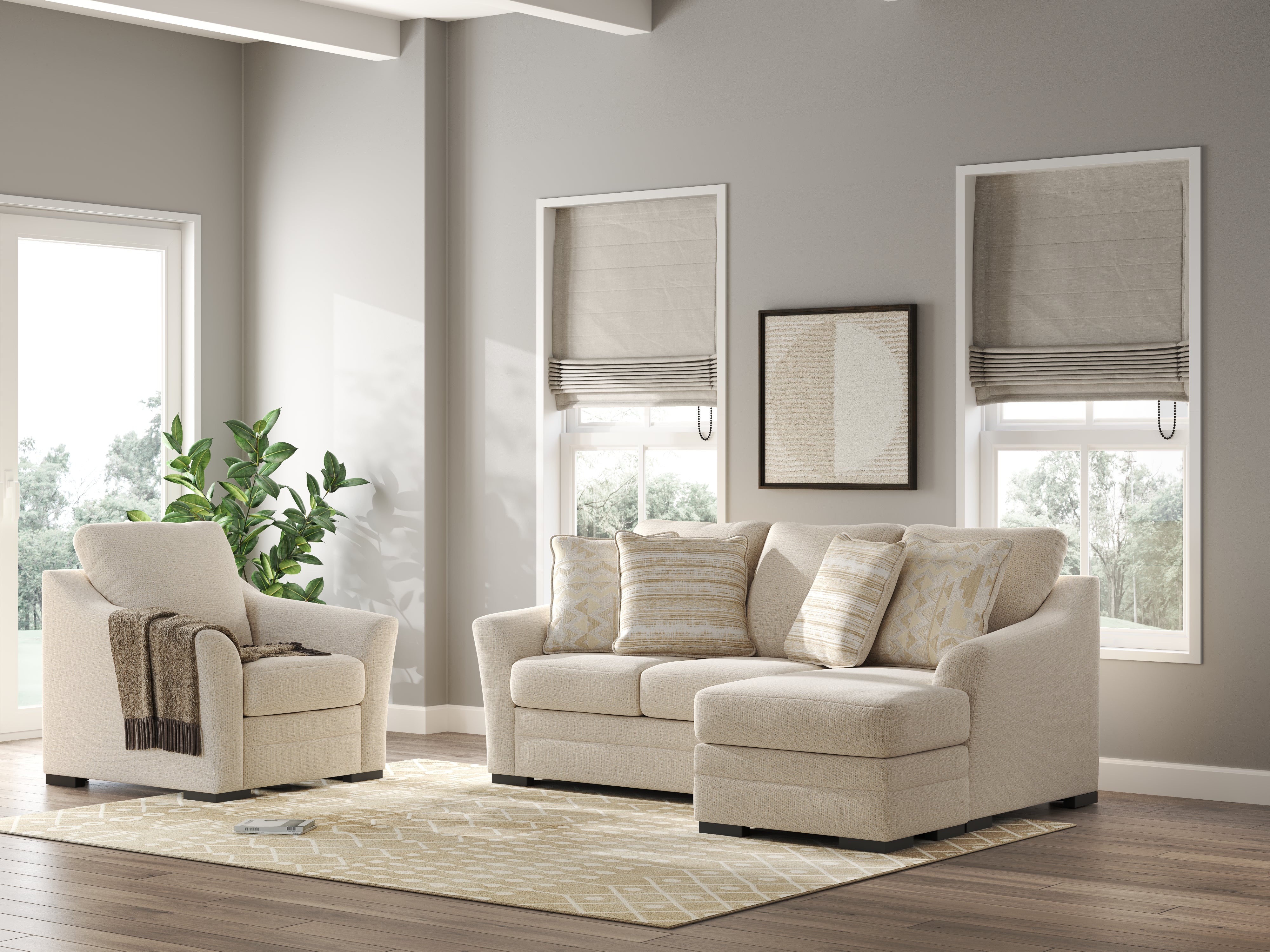 Hoover Furniture Outlet - Ashley Furniture - Lango Sofa Chaise and Chair - Sofa Chaise and Chair - 48602U1