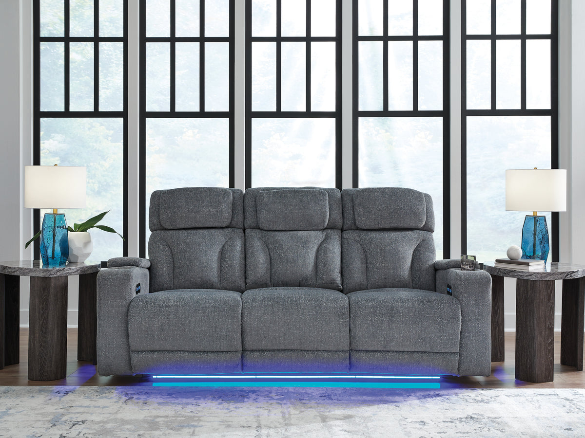 Hoover Furniture Outlet - Ashley Furniture - Studio Cave Power Reclining Sofa - PWR REC Sofa with ADJ Headrest - PC4980215