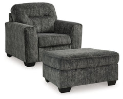 Hoover Furniture Outlet - Ashley Furniture - Lonoke Chair and Ottoman - Chair and Ottoman - 50504U12
