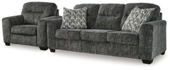 Hoover Furniture Outlet - Ashley Furniture - Lonoke Sofa and Oversized Chair - Sofa and Oversized Chair - 50504U11