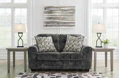 Hoover Furniture Outlet - Ashley Furniture - Lonoke Loveseat - Loveseat / Gunmetal - 5050435