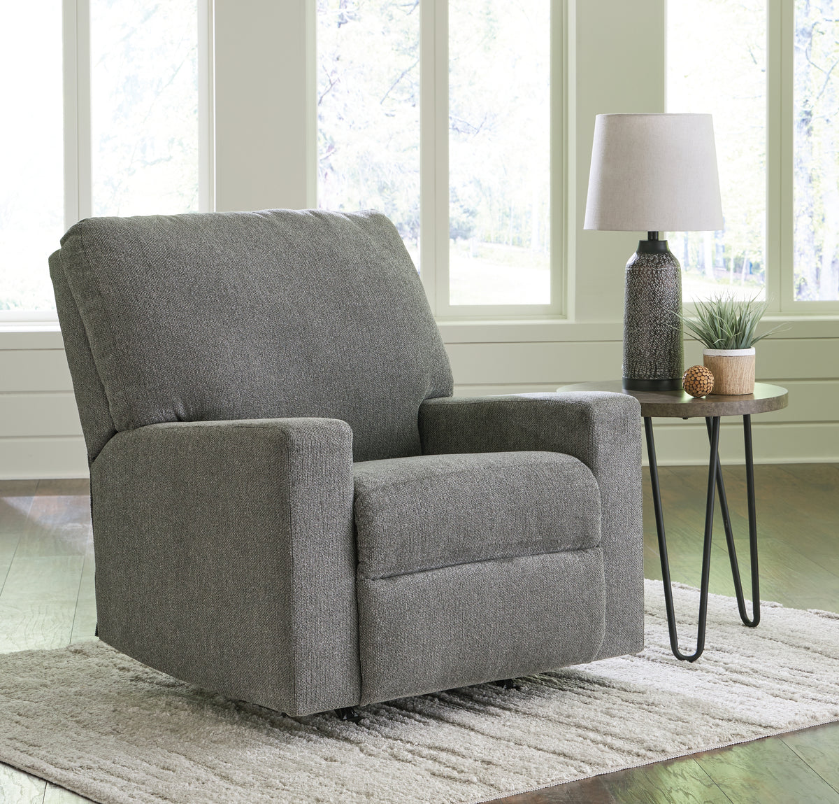 Hoover Furniture Outlet - Ashley Furniture - Deltona Recliner - Rocker Recliner / Graphite - 5120525
