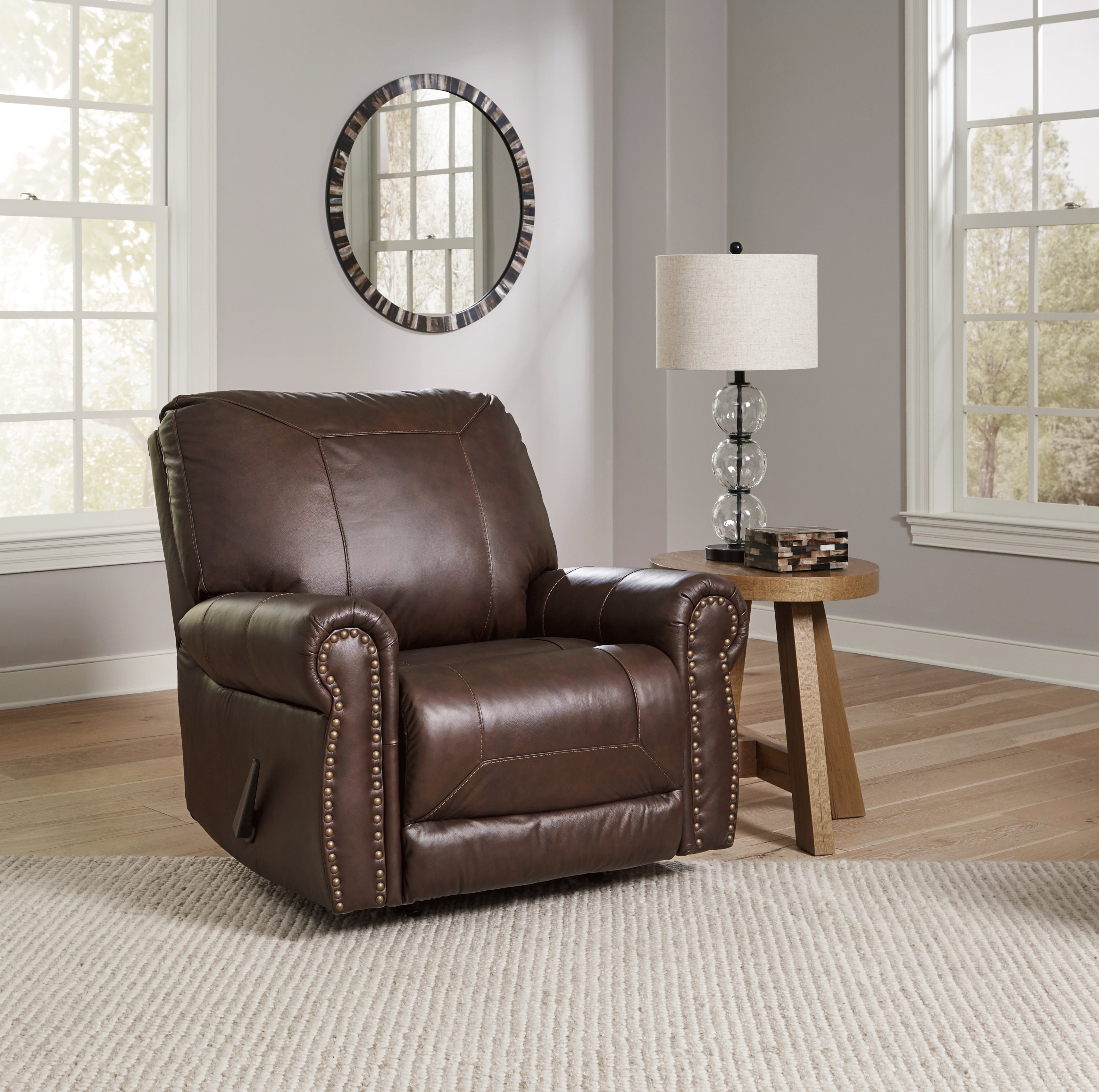 Hoover Furniture Outlet - Ashley Furniture - Colleton Recliner - Rocker Recliner / Dark Brown - 5210725