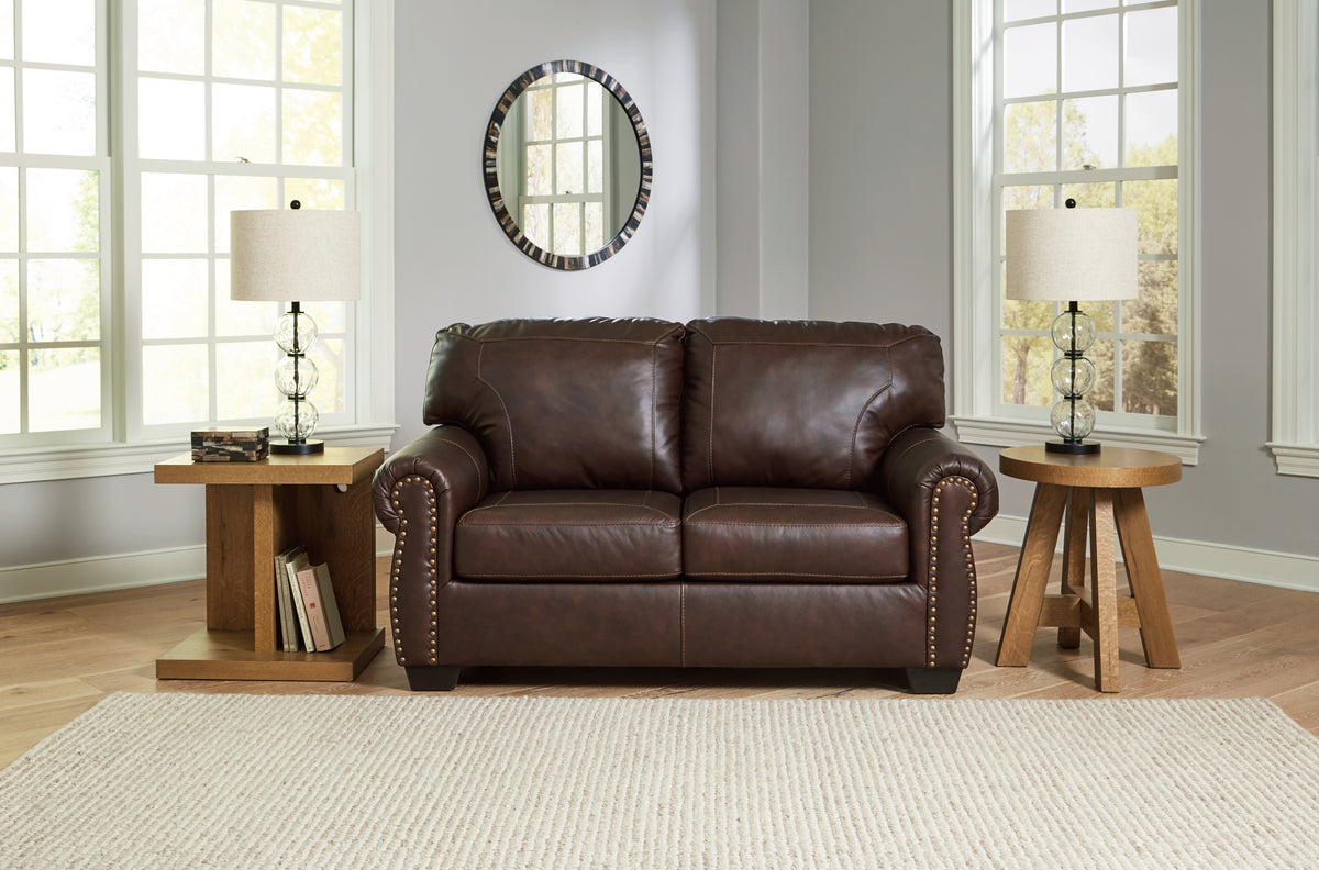 Hoover Furniture Outlet - Ashley Furniture - Colleton Loveseat - Loveseat / Dark Brown - 5210735