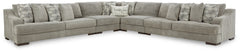 Hoover Furniture Outlet - Ashley Furniture - Bayless 5-Piece Sectional - LAF 5-Piece Sectional / Smoke - 52304S3