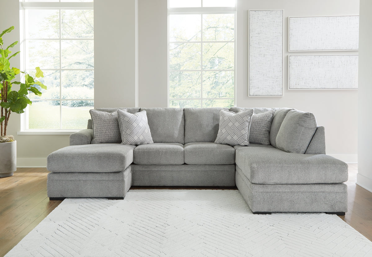 Hoover Furniture Outlet - Ashley Furniture - Casselbury 2-Piece Sectional with Chaise - LAF 2-Piece Sectional with Chaise / Cement - 52906S1