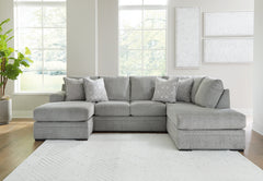 Hoover Furniture Outlet - Ashley Furniture - Casselbury 2-Piece Sectional with Chaise - LAF 2-Piece Sectional with Chaise / Cement - 52906S1