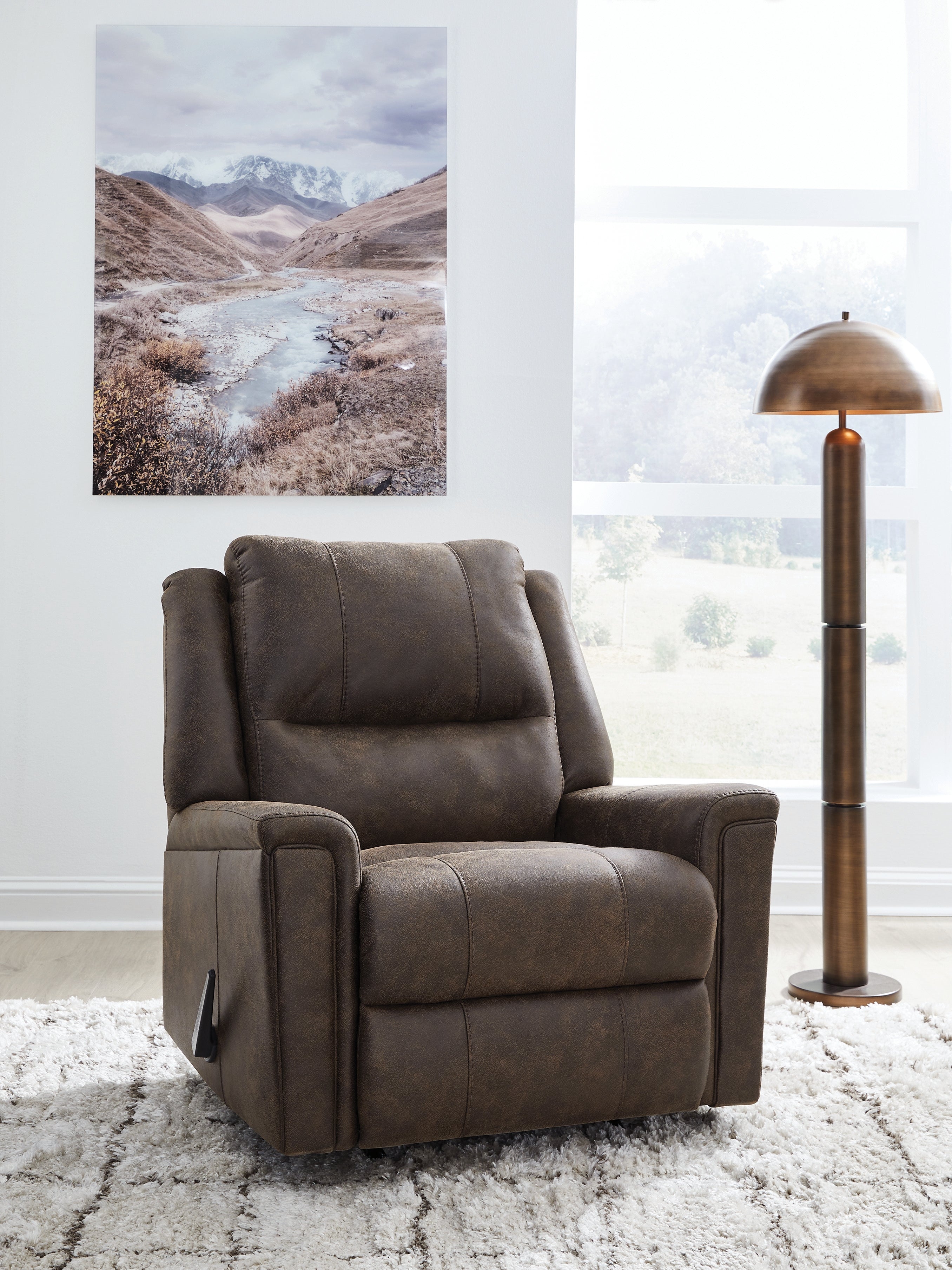 Hoover Furniture Outlet - Ashley Furniture - Lixtowel Recliner - Rocker Recliner / Walnut - PC5300425