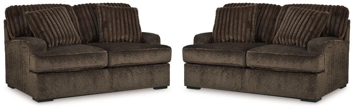 Hoover Furniture Outlet - Ashley Furniture - Aylesworth 2 Loveseats - 2 Loveseats - 53702U5