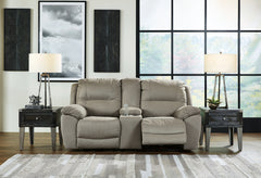 Hoover Furniture Outlet - Ashley Furniture - Next-Gen Gaucho Power Reclining Loveseat with Console - DBL REC PWR Loveseat w/Console - 5420396