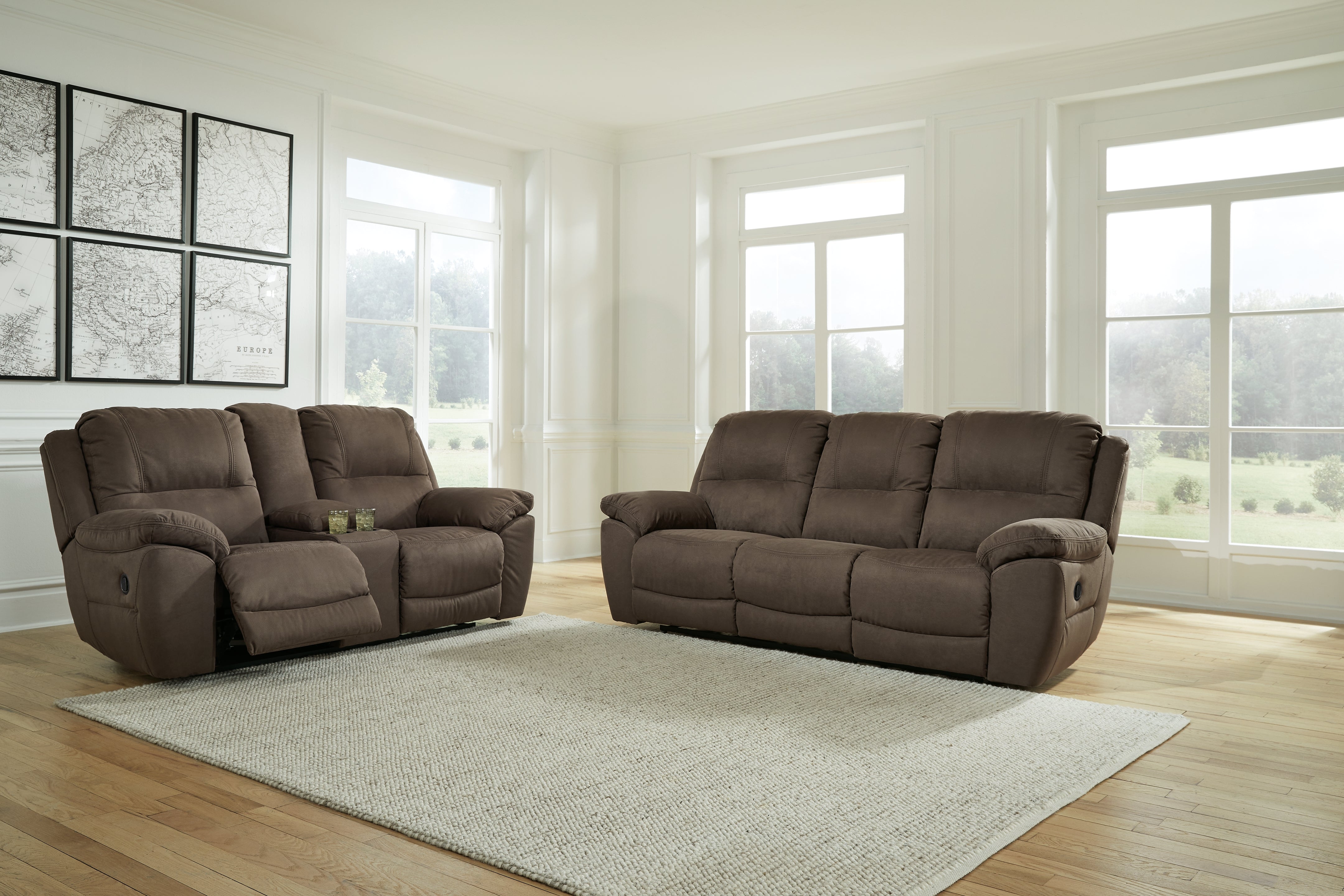 Hoover Furniture Outlet - Ashley Furniture - Next-Gen Gaucho Reclining Sofa and Loveseat - Reclining Sofa and Loveseat / Espresso - 54204U1