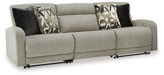 Hoover Furniture Outlet - Ashley Furniture - Colleyville 3-Piece Power Reclining Sectional Sofa - 3-Piece Power Reclining Sectional Sofa / Stone - 54405S8