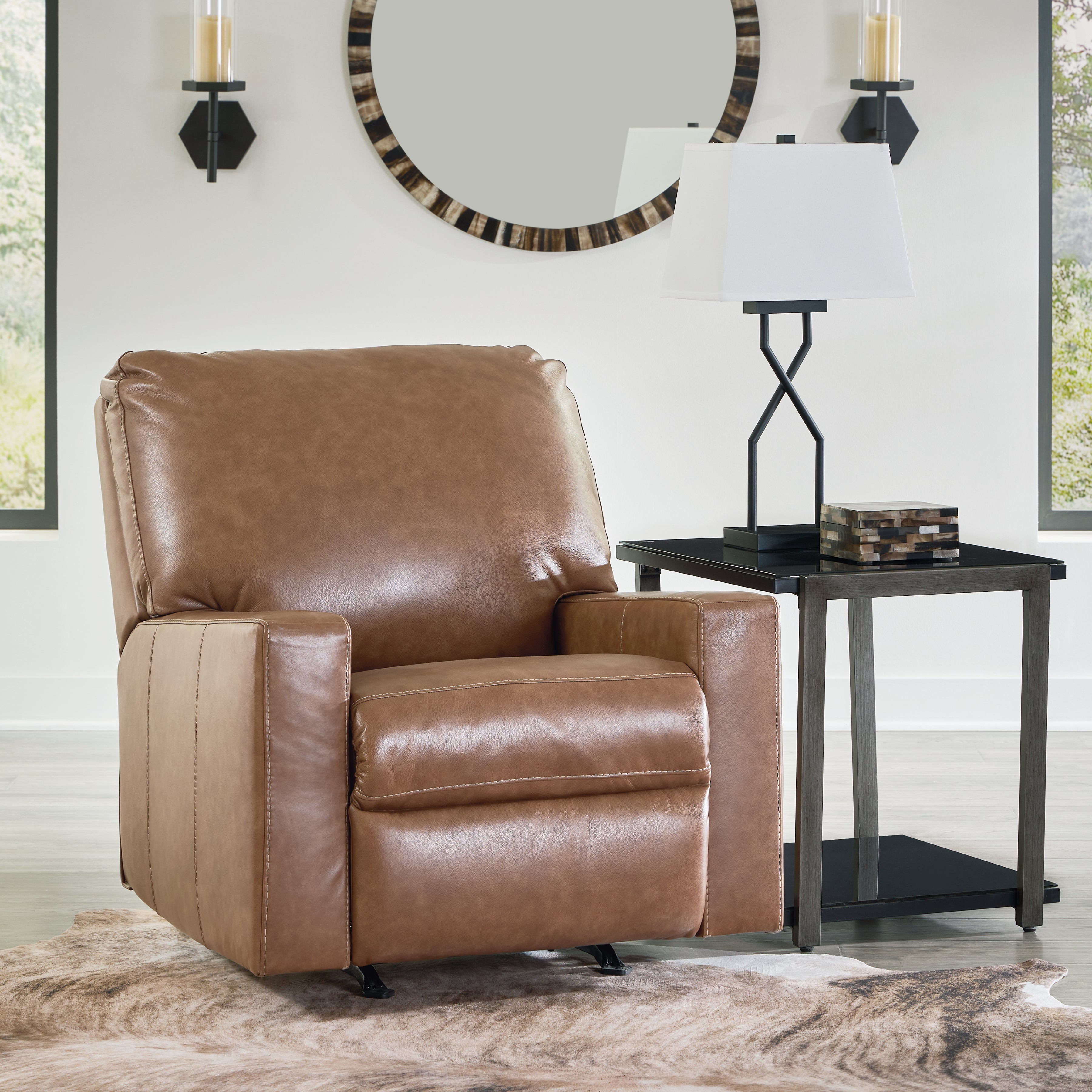 Hoover Furniture Outlet - Ashley Furniture - Bolsena Recliner - Rocker Recliner / Caramel - 5560325