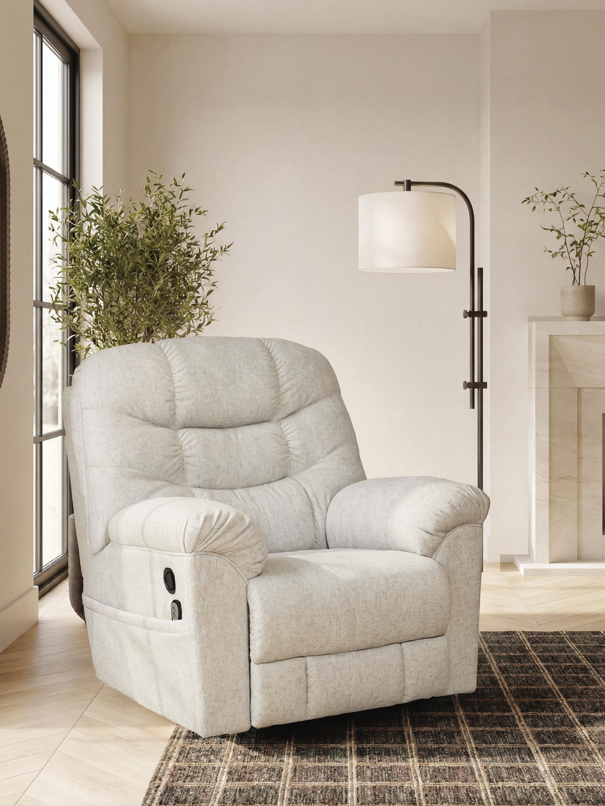 Hoover Furniture Outlet - Ashley Furniture - Linenfield Recliner - Zero Wall Recliner - PC5570729