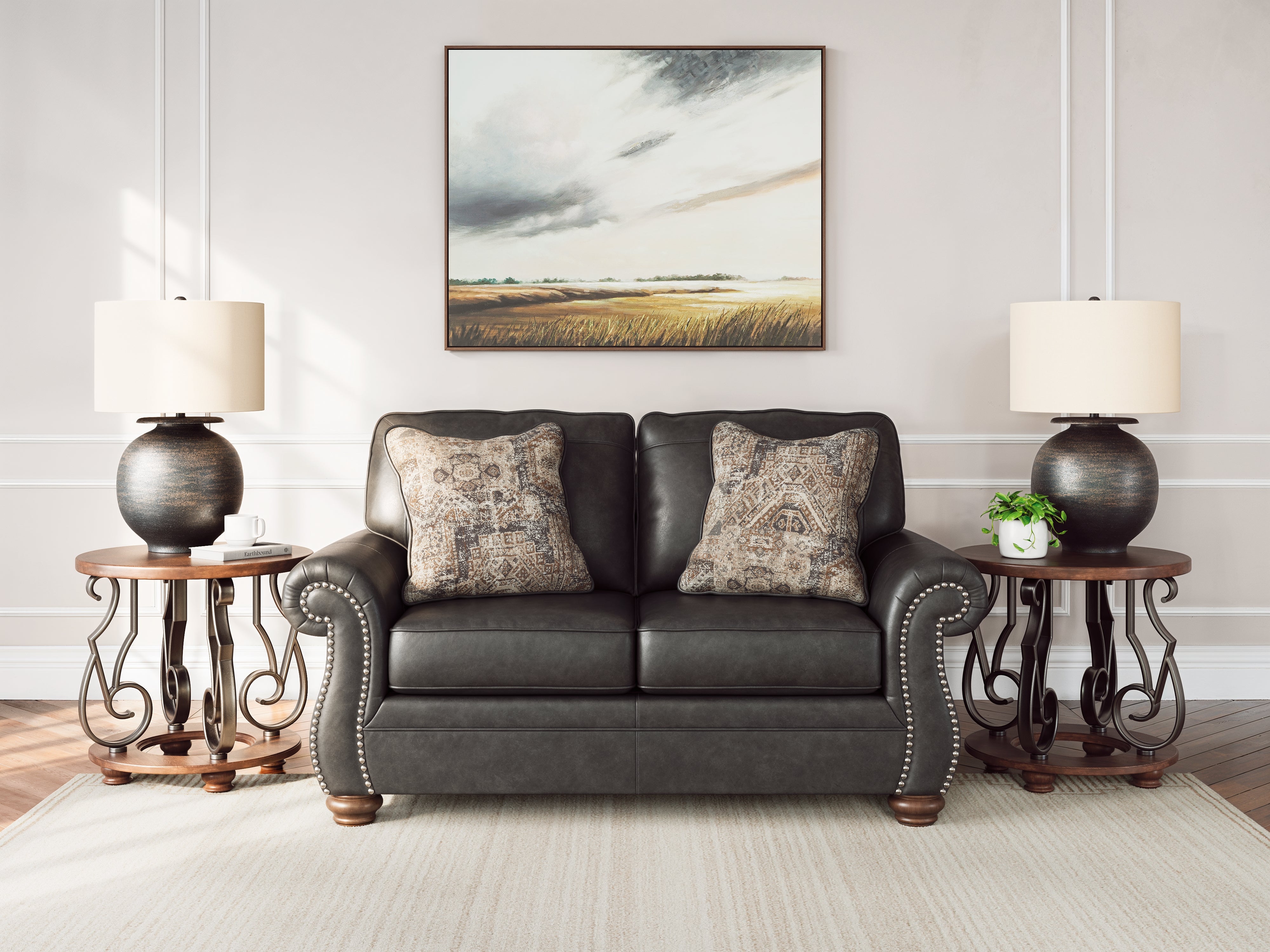 Hoover Furniture Outlet - Ashley Furniture - Chasemore Loveseat - Loveseat / Granite - PC5590335
