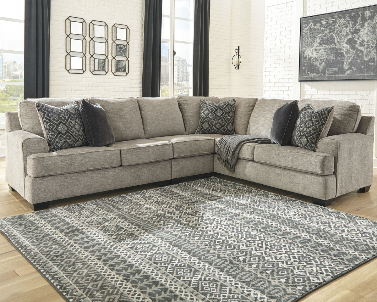 Hoover Furniture Outlet - Ashley Furniture - Bovarian 3-Piece Sectional - RAF 3-Piece Sectional / Stone - 56103S2