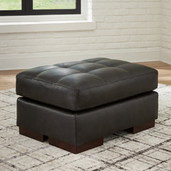 Hoover Furniture Outlet - Ashley Furniture - Luigi Ottoman - Ottoman / Thunder - 5650614