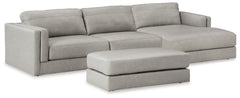 Hoover Furniture Outlet - Ashley Furniture - Amiata 2-Piece Sectional with Chaise and Ottoman - 2-Piece Sectional with Chaise and Ottoman - 57404U1