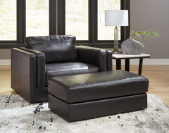 Hoover Furniture Outlet - Ashley Furniture - Amiata Oversized Chair and Ottoman - Oversized Chair and Ottoman - 57405U3