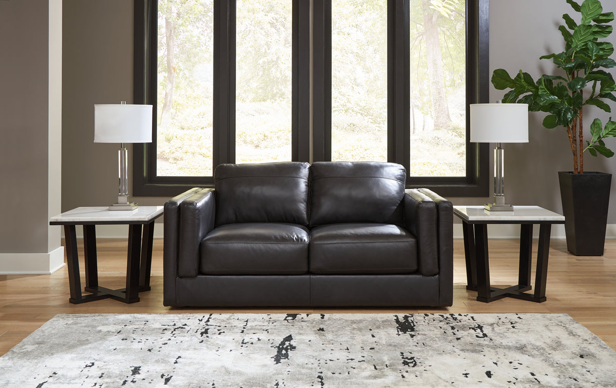 Hoover Furniture Outlet - Ashley Furniture - Amiata Loveseat - Loveseat / Onyx - 5740535