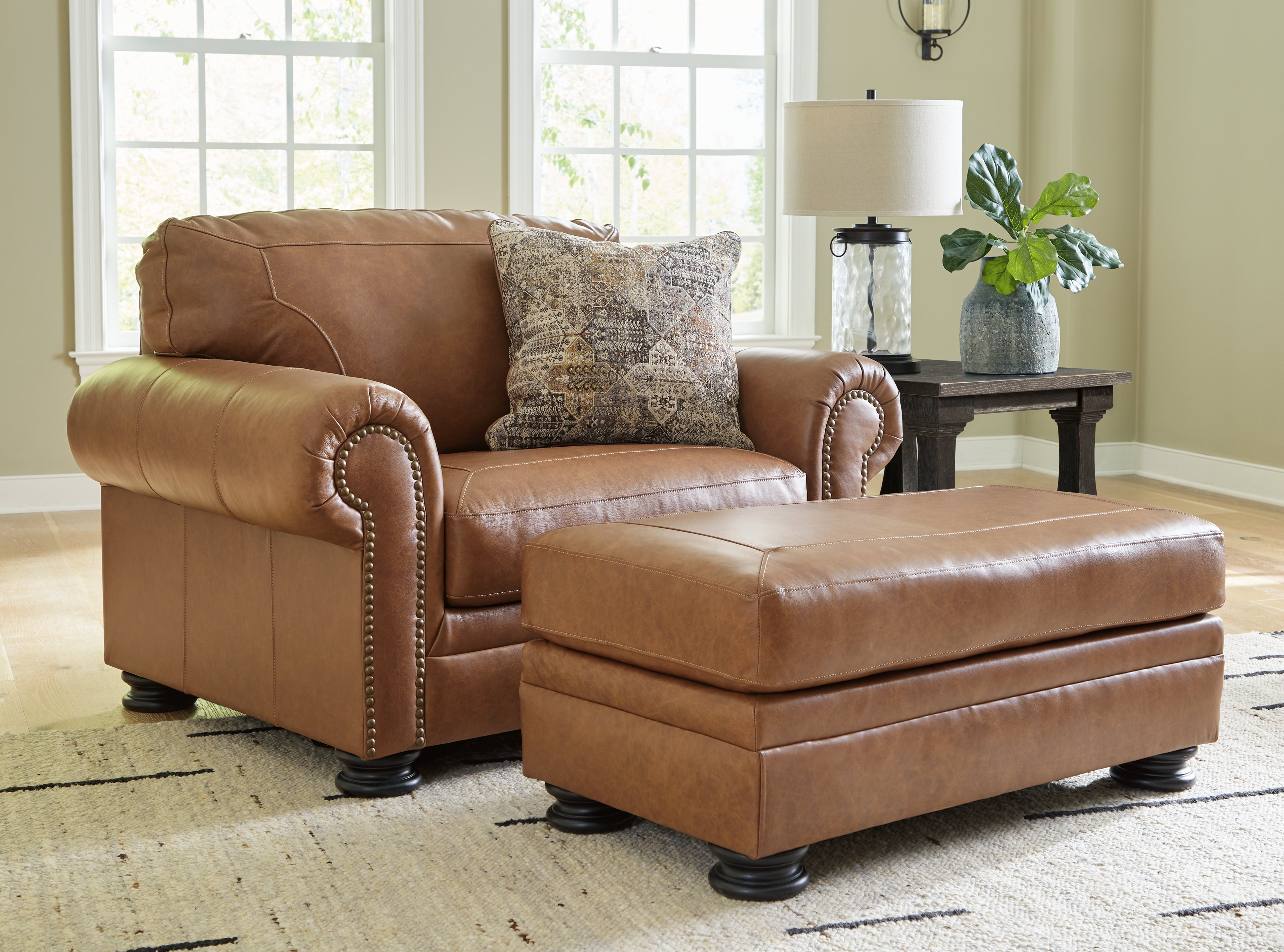 Hoover Furniture Outlet - Ashley Furniture - Carianna Oversized Chair and Ottoman - Oversized Chair and Ottoman - 57604U2