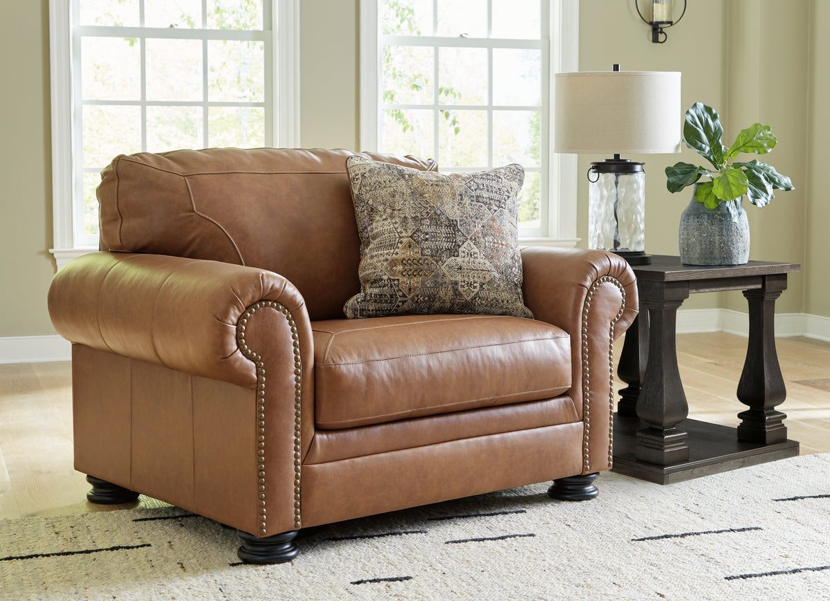 Hoover Furniture Outlet - Ashley Furniture - Carianna Oversized Chair - Chair and a Half / Caramel - 5760423