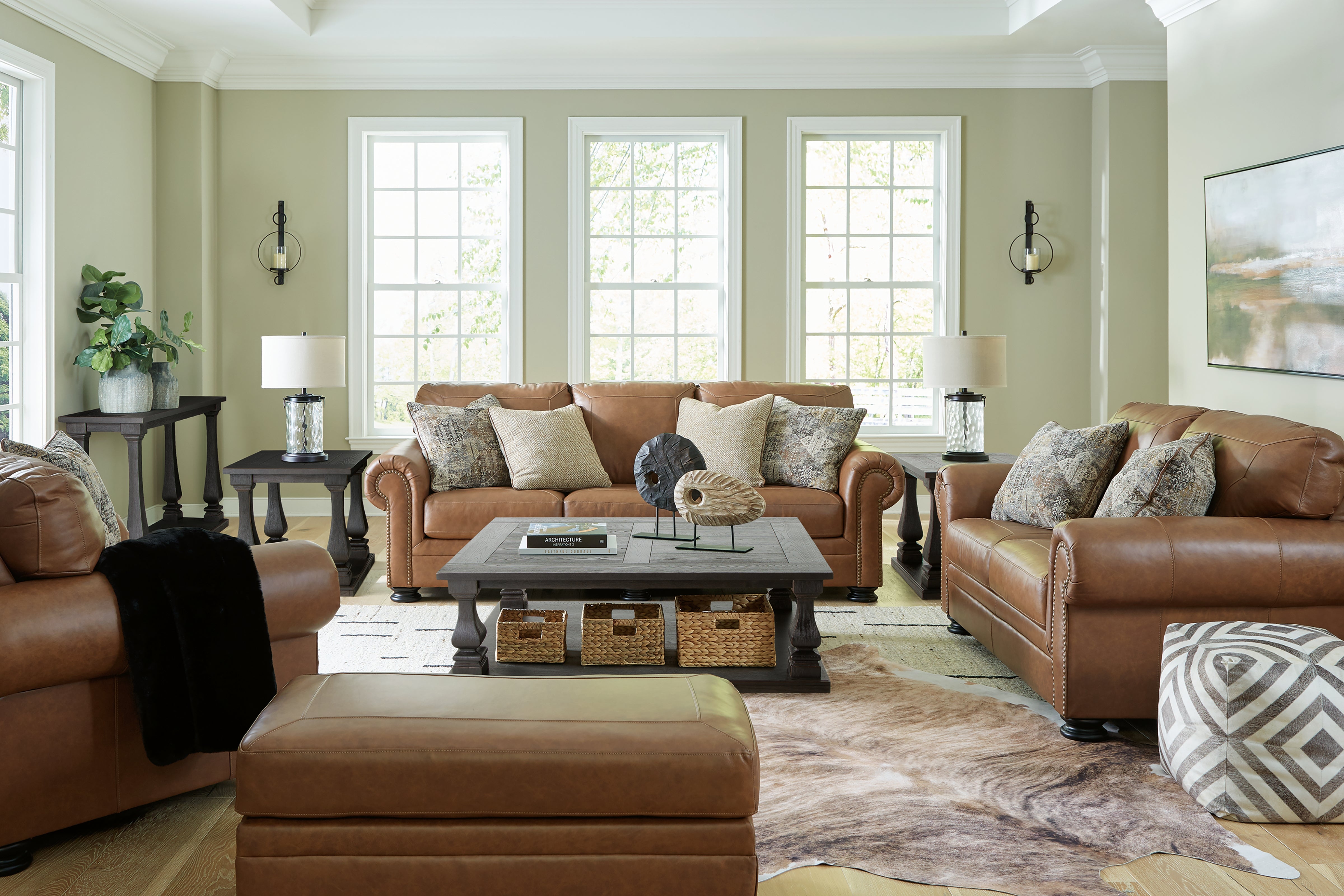 Hoover Furniture Outlet - Ashley Furniture - Carianna Sofa, Loveseat, Oversized Chair and Ottoman - Sofa, Loveseat, Oversized Chair and Ottoman - 57604U3