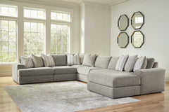 Hoover Furniture Outlet - Ashley Furniture - Avaliyah 6-Piece Sectional with Chaise - RAF 6-Piece Sectional with Chaise / Ash - 58103S12