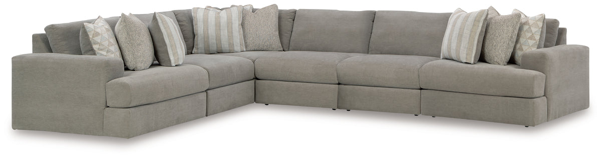 Hoover Furniture Outlet - Ashley Furniture - Avaliyah 6-Piece Sectional - RAF 6-Piece Sectional / Ash - 58103S7